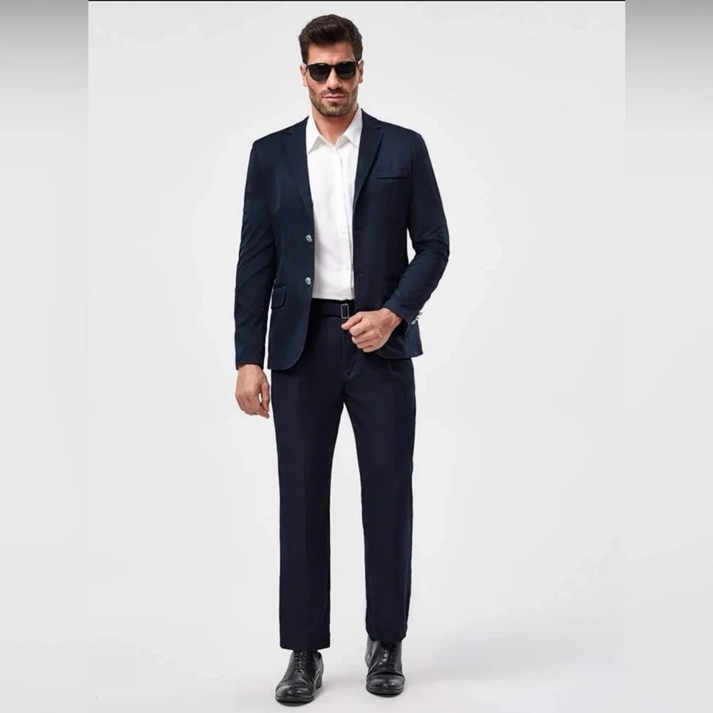 NEW MEN’S SINGLE BREASTED FLAP DETAIL BLAZER